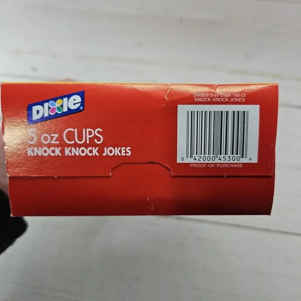 Vintage Dixie Cup Knock Knock Jokes Lot of‎ 81 Wax Paper Cups 5 oz DECOR ONLY